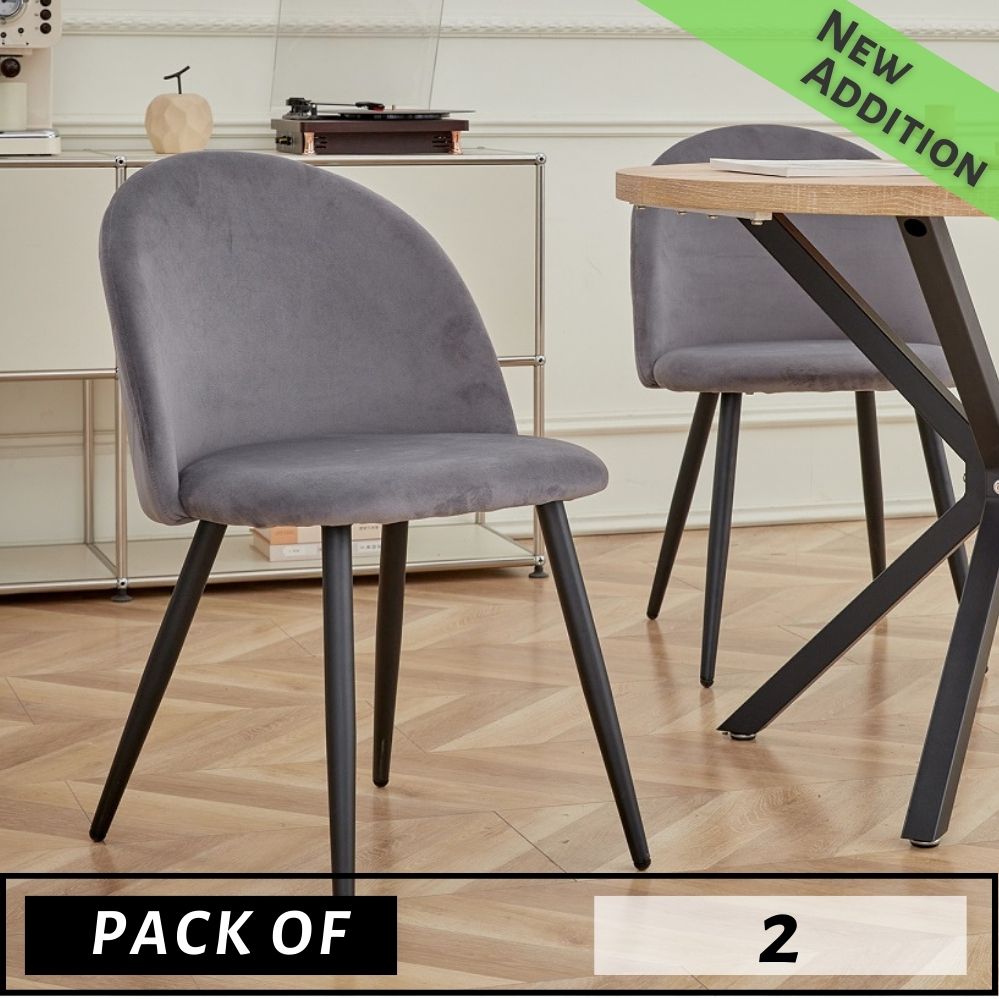 PACK OF 2 LUXIUS VELVET CHAIRS - ScandiChairs - 