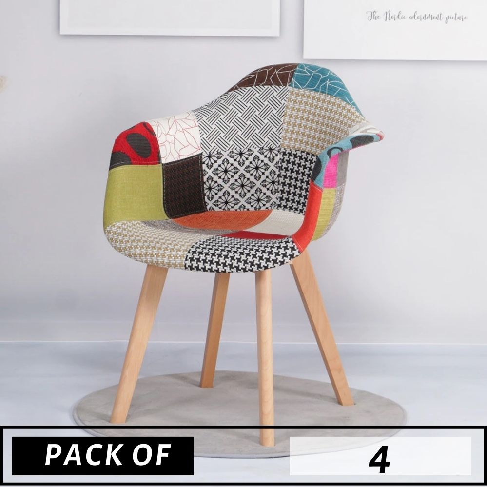 PACK OF 4/6 DAS PATCHWORK ARMCHAIRS - ScandiChairs - armchairs
