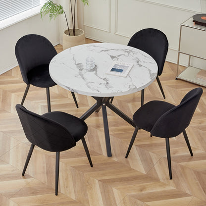 PACK OF 4 VELVET BASIC CHAIRS - ScandiChairs - 