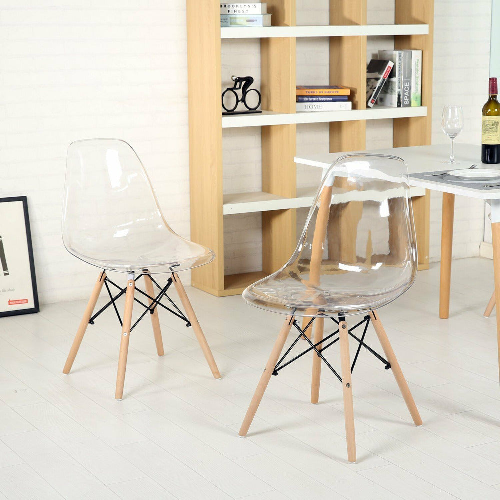 PACK OF 4 DSW TRANSPARENT CHAIRS - ScandiChairs - chairs