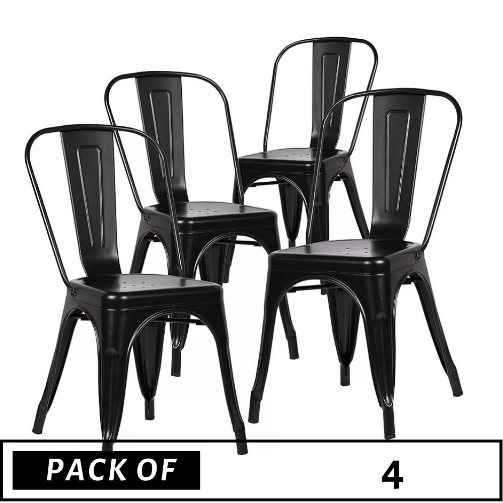 PACK OF 4 INDUSTRIAL METAL CHAIRS - ScandiChairs - chairs