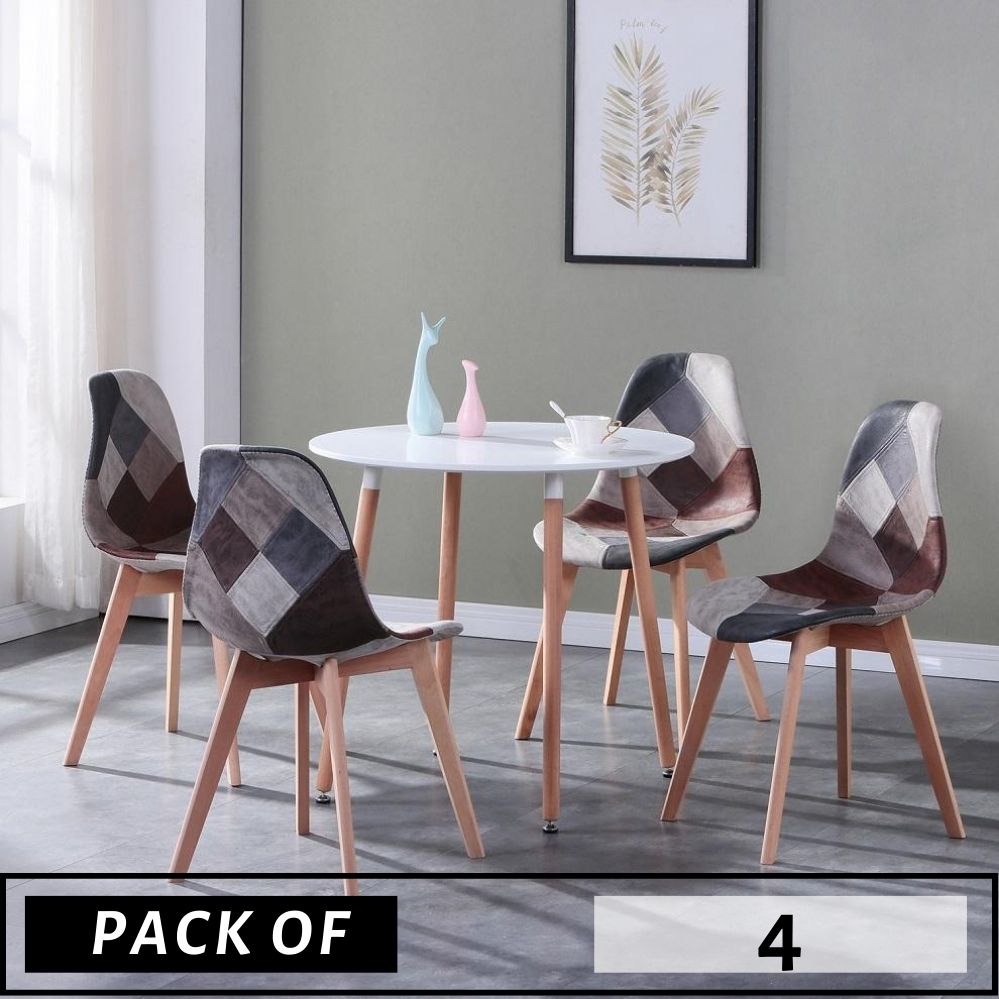 PACK OF 4 NORDIC PATCHWORK CHAIRS - ScandiChairs - chairs
