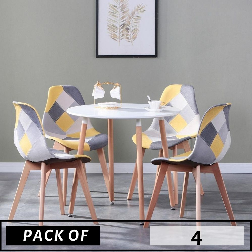PACK OF 4 NORDIC PATCHWORK CHAIRS - ScandiChairs - chairs