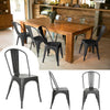 PACK OF 4 INDUSTRIAL LONG METAL CHAIRS - ScandiChairs - chairs