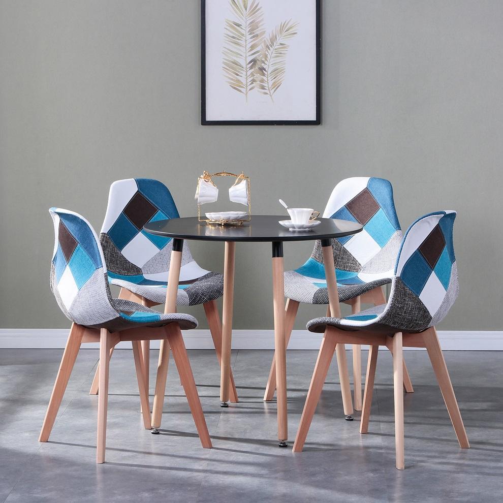 PACK OF 4 NORDIC PATCHWORK CHAIRS - ScandiChairs - chairs