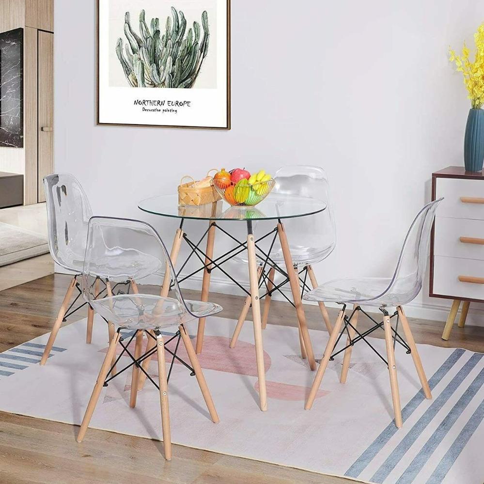 PACK OF 4 DSW TRANSPARENT CHAIRS - ScandiChairs - chairs