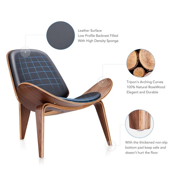 WEGNER SHELL LOUNGE CHAIR - ScandiChairs - chairs
