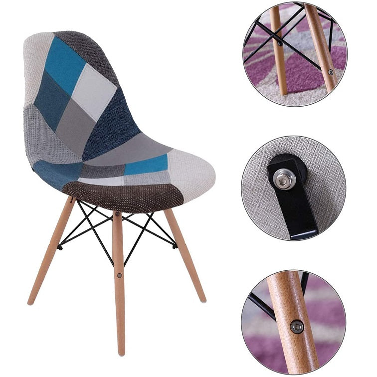 PACK OF 4 DSW PATCHWORK CHAIRS - ScandiChairs - chairs